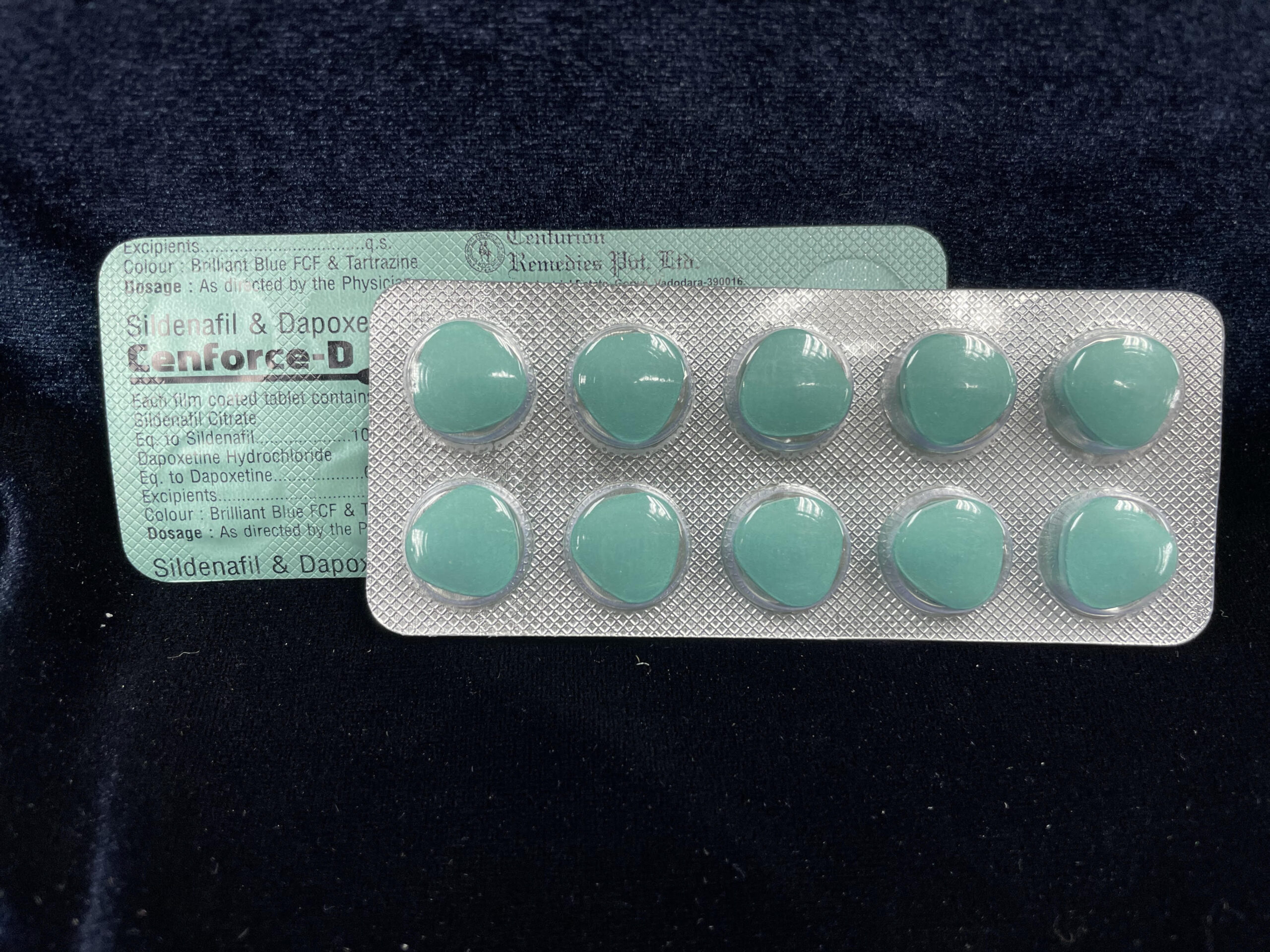 Cenforce D 160 mg (Sildenafil 100 mg and Dapoxetine Citrate 60 mg)(消費期限切れ)