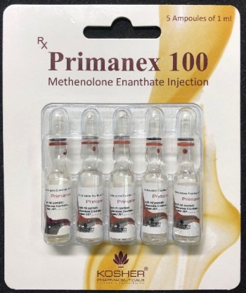 Primanex methenolone enanthate (Primobolan) 100mg x 5amples (KOSHER)(消費期限切れ)