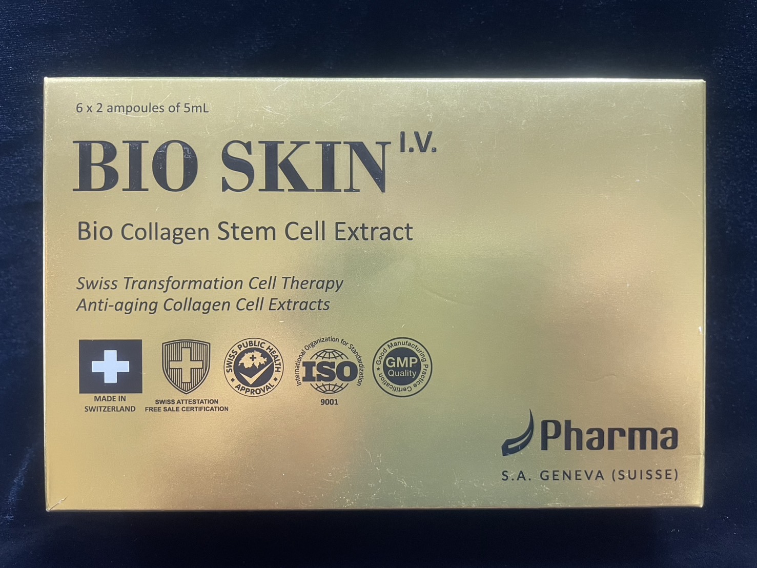 BIO SKIN I.V. Bio Collagen Stem Cell Extract (Collagen + Stem Cell Extract) 5ml x 12 Amples