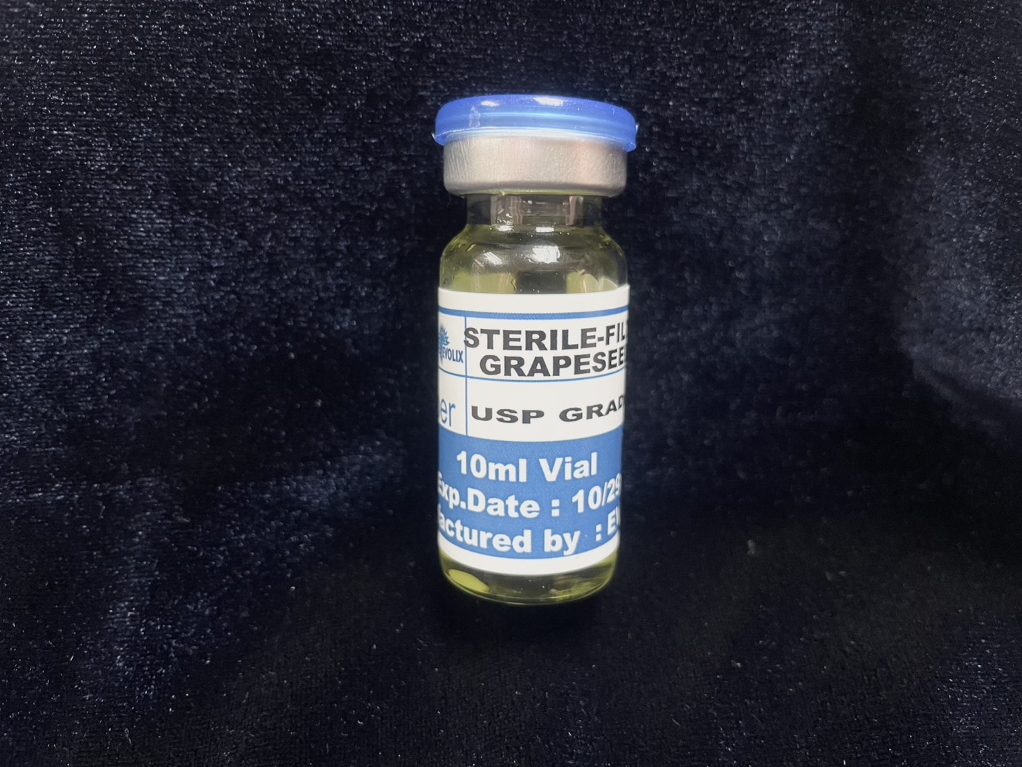 STERILE- FILTERED GRAPESEED OIL USP GRADE. (Sterile oil) 10ml / Vial