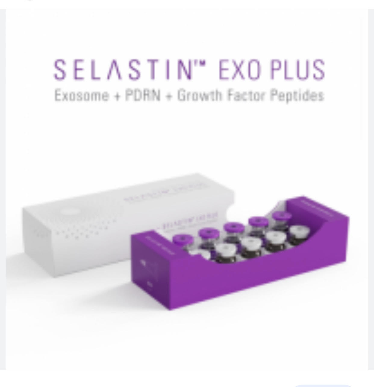 Selastin Exo Plus ( エクソソーム100mg x 5Vial PDRN + ペプチド溶媒 5ml x 5Vial