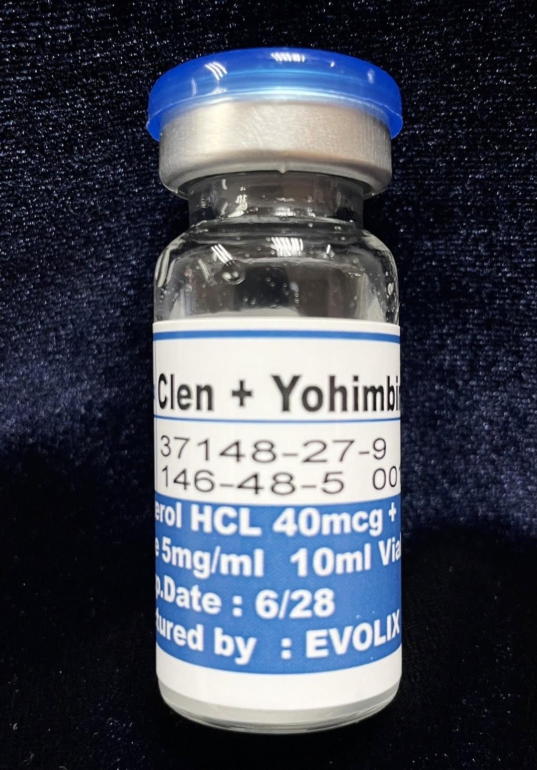 Clen+Yohimbine Injection (clenbuterol 40mcg+Yohimbine 5mg) 5040mcg/ml 10ml Vial (EVOLIX)