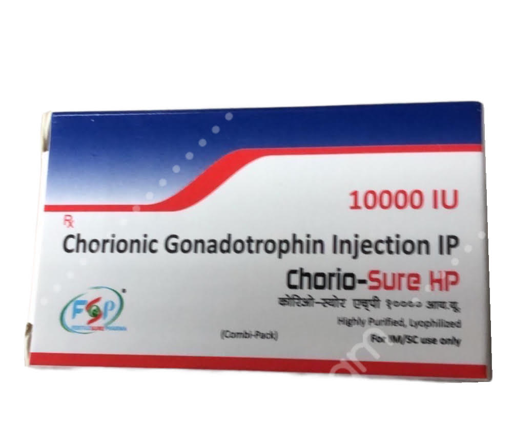 HCG-Chorio-Sure-HP-10000IU + Injection water ample