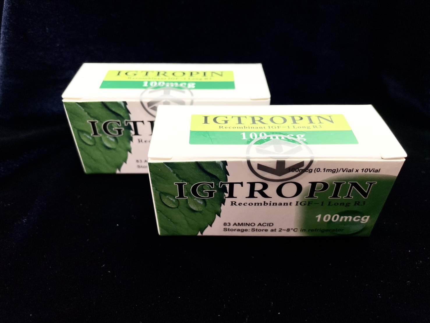 IGTROPIN IGF-1 LR-3 100mcg x 10 Vials x 2boxes + Injection water ample