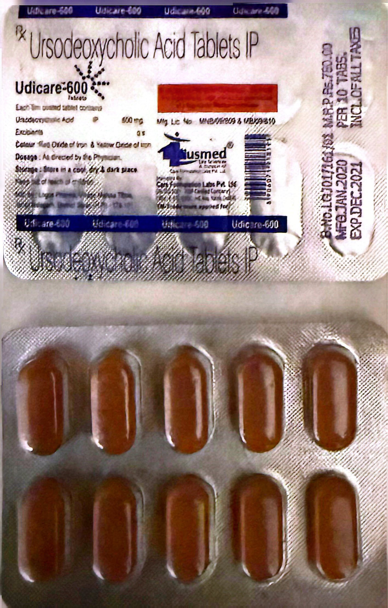Udicare-600(ウルソ600mg/錠 x 10錠)消費期限切れ